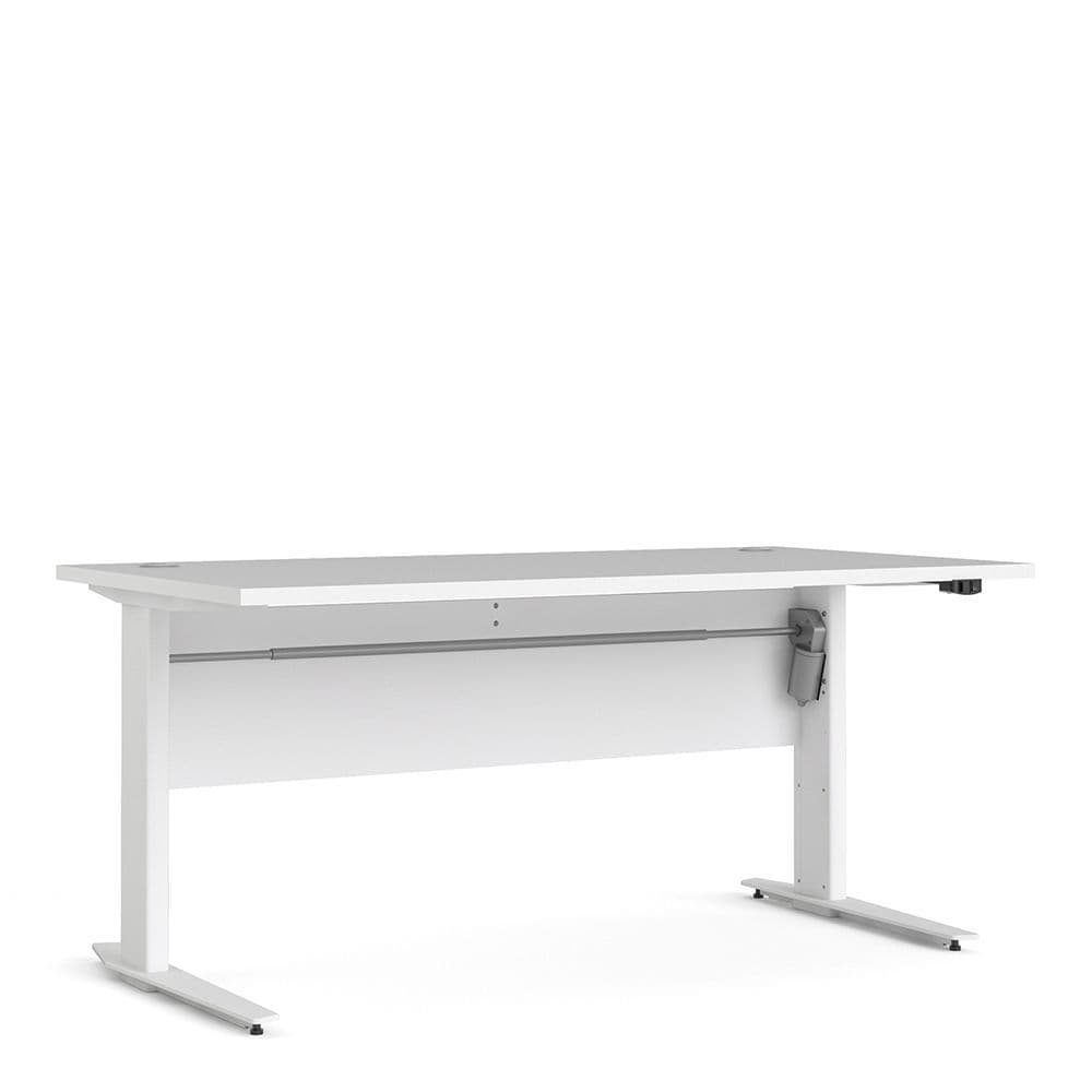 Business Pro Desk 150 cm in White with Height adjustable legs with electric control
